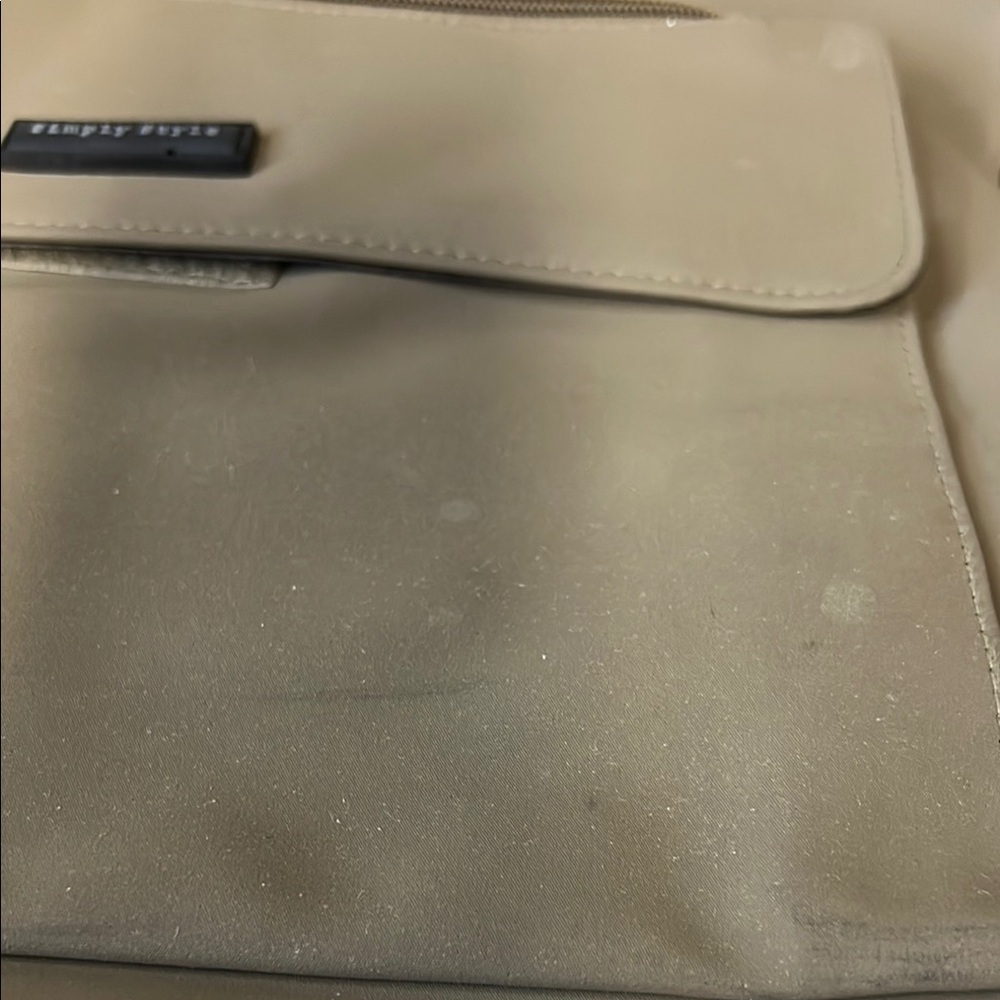 Simply Styled Tan Tote Bag with Zip Pocket - Picture 6 of 6